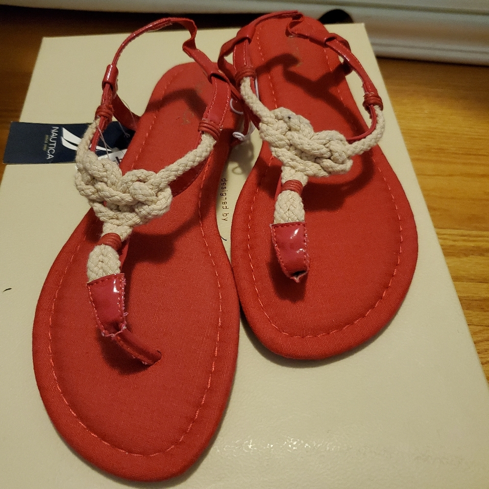 NAUTICA RED SANDALS SIZE 8